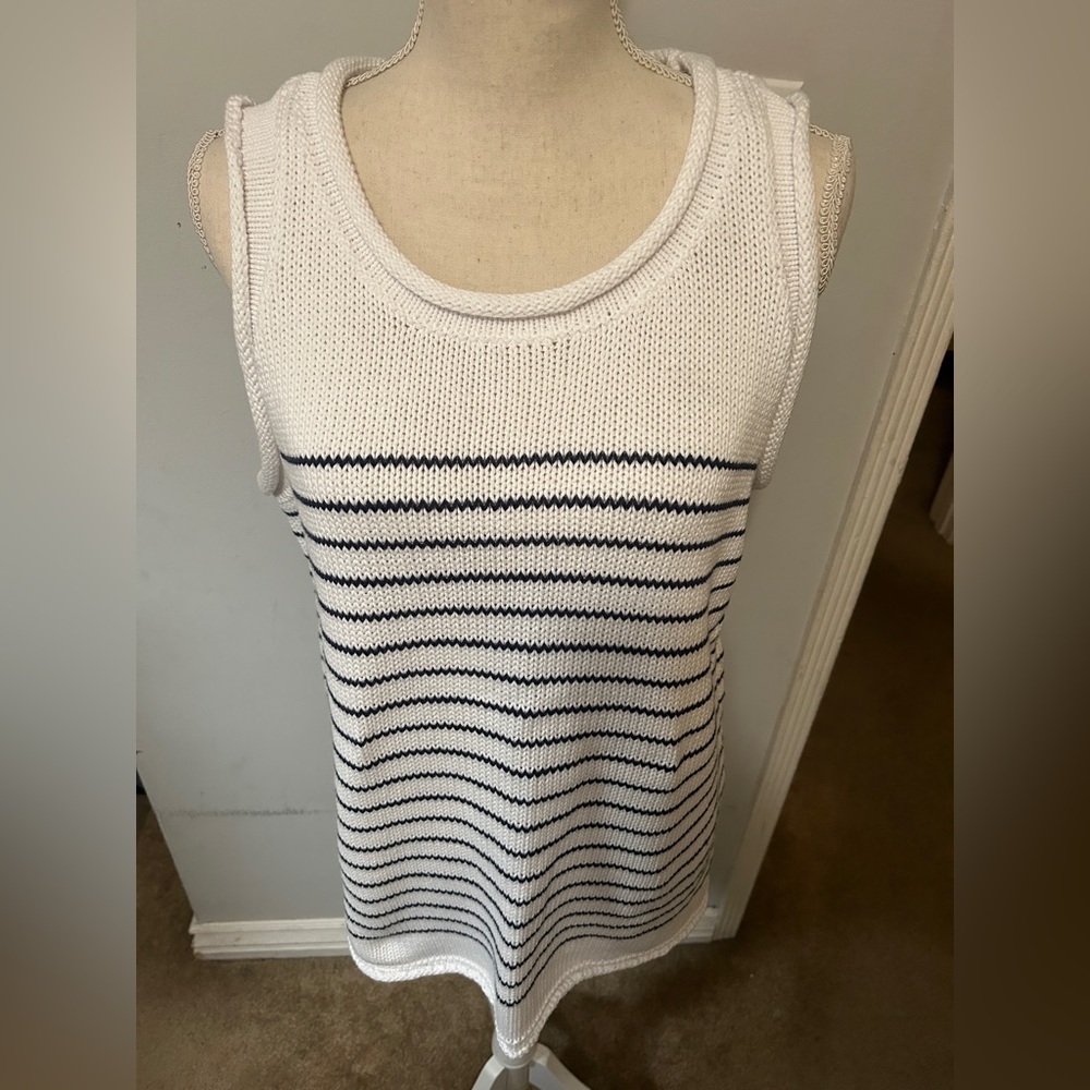 Striped Sleeveless Sweater